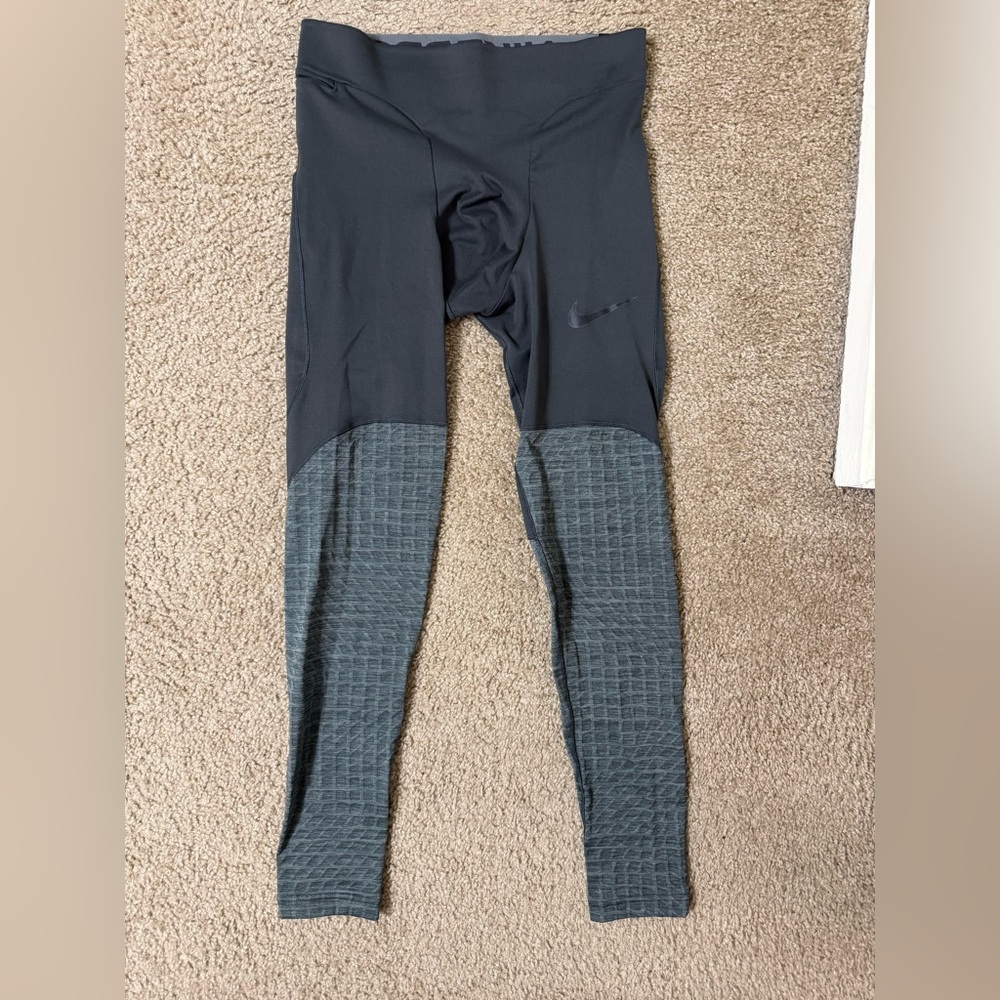 Nike Charcoal and Slate Textured Leggings